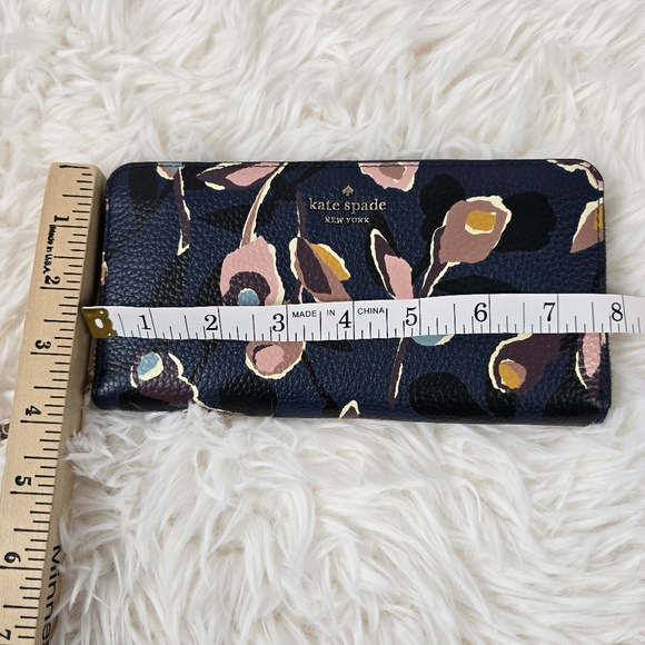 Kate Spade Zip Around Wallet Briar Lane Paper Rose - Picture 12 of 15